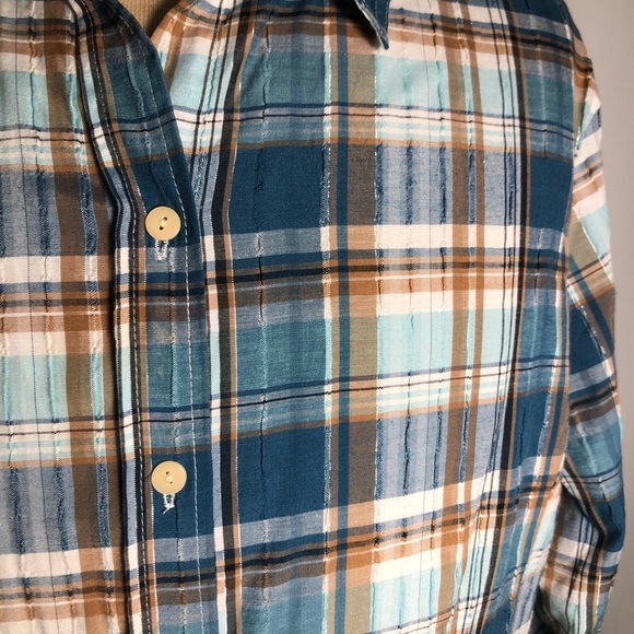 Womens Teal & Tan Longsleeve Shirt. Size 18. - Picture 2 of 7
